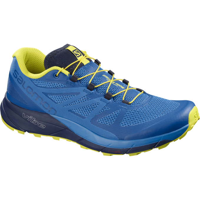 Salomon SENSE RIDE Zapatillas Trail Running Hombre - Azules / Azul Marino - Colombia (82453-KPEF)